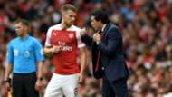 Unai Emery Aaron Ramsey Arsenal Manchester City Premier League 12082018