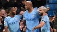 RAHEEM STERLING VINCENT KOMPANY SERGIO AGUERO MANCHESTER CITY PREMIER LEAGUE 06052019
