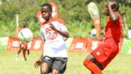 Sufii Mohamed of Serani (L) fight for the ball with Were Obed of Dagoretti