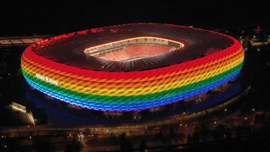 Ein UEFA-Sprecher sagte, dass die UEFA Deutschland möglicherweise daran hindern könnte, die Allianz Arena mit Regenbogenlichtern zu beleuchten Ein UEFA-Sprecher sagte, dass die UEFA Deutschland möglicherweise daran hindern könnte, die Allianz Arena mit Regenbogenlichtern zu beleuchten