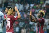Norde and Yusa celebrate for Mohun Bagan