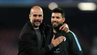 Pep Guardiola Sergio Aguero Manchester City Napoli Champions League