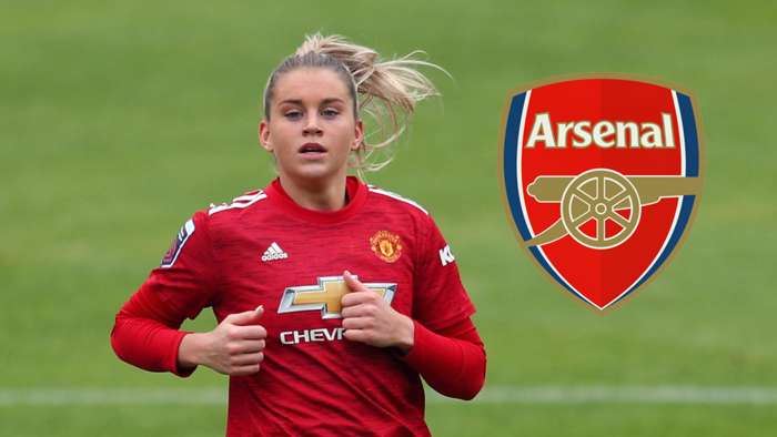 Alessia Russo Manchester United Women Arsenal badge composite