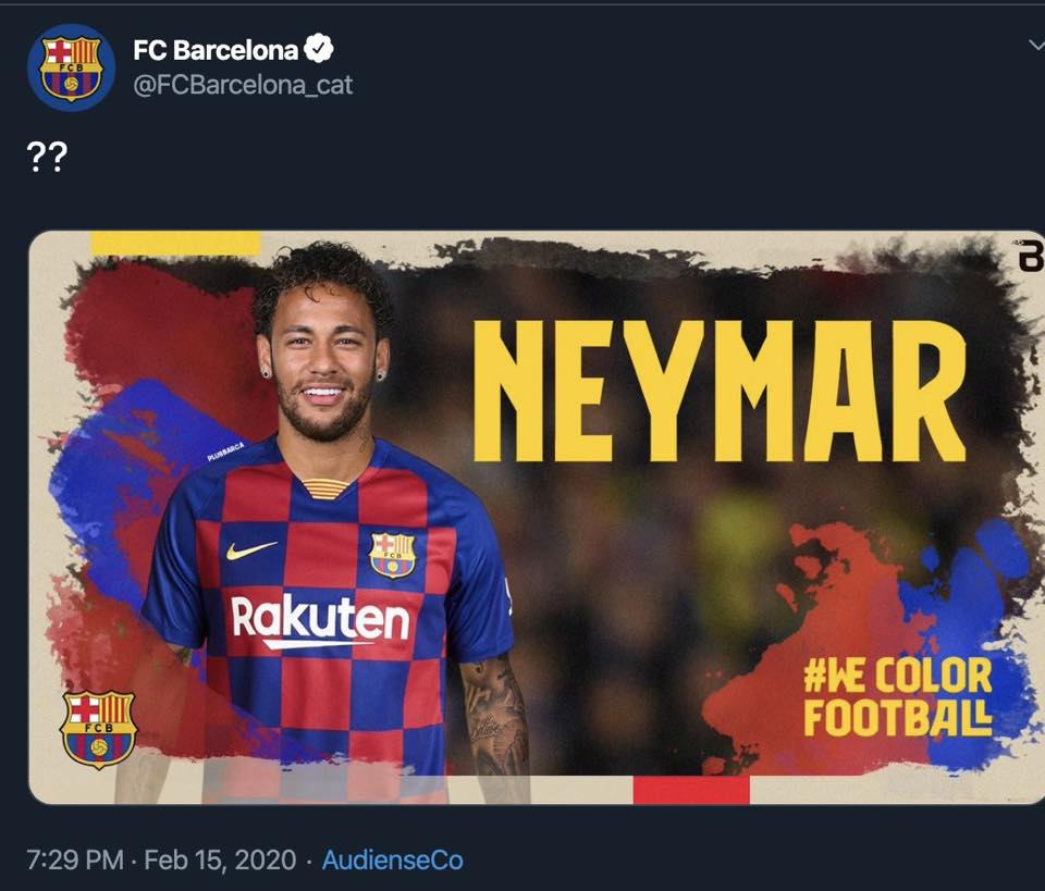 Image result for barca twitter hacked neymar