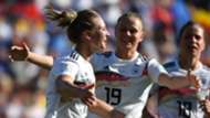 Germany women celebrate vs South Africa