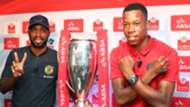 Ramahlwe Mphahlele of Kaizer Chiefs with Happy Jele of Orlando Pirates
