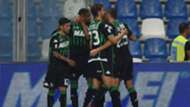 Sassuolo players celebrating Sassuolo Empoli Serie A