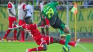Mohammed Hussein of Simba SC vs Kisinda of Yanga SC.