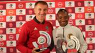 Orlando Pirates Milutin Sredojevic and Kaizer Chiefs Khama Billiat, May 2019