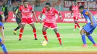 John Bocco of Simba SC v Polisi Tanzania.