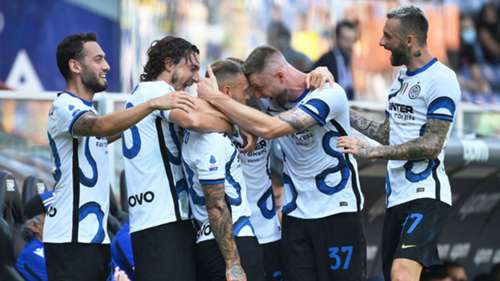 Dimarco celebrating Inter