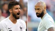 Olivier Giroud Thierry Henry France Belgium 2018 World Cup
