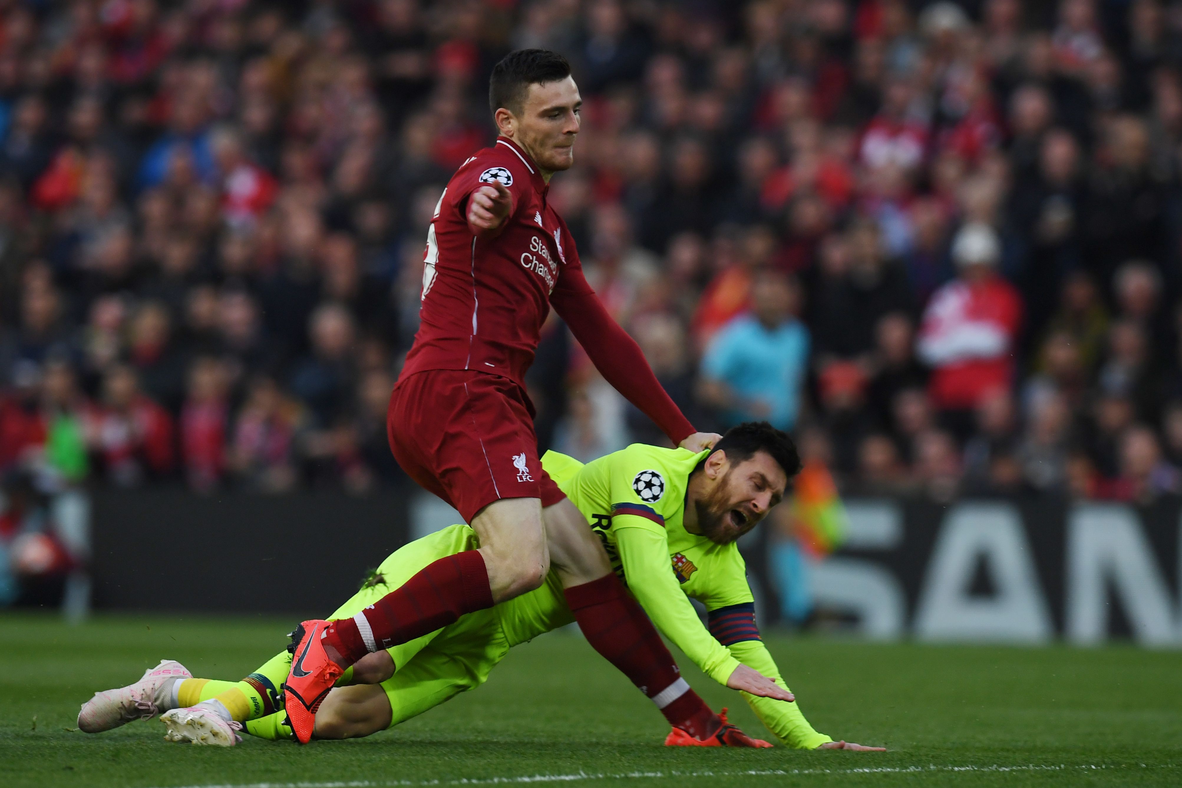 Robertson Admits To ‘regret’ Over Messi Clash In Miracle Of Anfield ...