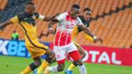 Larry Bwalya of Simba SC vs Bernard Parker of Kaizer Chiefs..