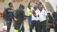 Vihiga United coach Mike Mururi and technical bench.