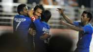 NP Pradeep Gouramangi Moirangthem Bhaichung Bhutia Climax Lawrence India Nehru Cup 08262009
