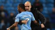 Pep Guardiola Raheem Sterling Manchester City Manchester United