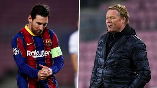 Lionel Messi Ronald Koeman Barcelona GFX