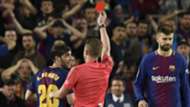 Sergi Roberto red card Barcelona Real Madrid