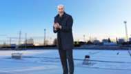 Zidane, entrenador del Real Madrid y Las Pistas, campo del Unionistas del Salamanca