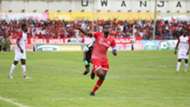 Simba SC striker John Bocco vs Lipuli FC.