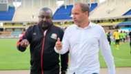 Kenya coach Francis Kimanzi and Sebastien Migne.