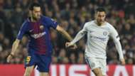 Sergio Busquets Eden Hazard Chelsea Barcelona