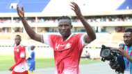 Michael Olunga of Kenya v Ghana.