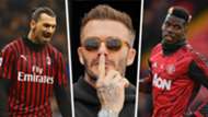Zlatan Ibrahimovic David Beckham Paul Pogba
