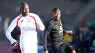 Rooi Mahamutsa of Free State Stars challenged by Khama Billiat of Kaizer Chiefs