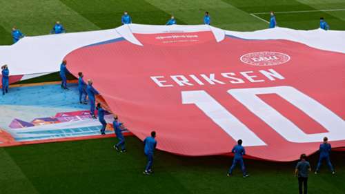 Christian Eriksen shirt tribute Wales vs Denmark Euro 2020