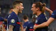 France celebrating Hernandez Griezmann Germany Euro