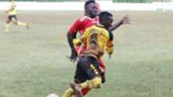 Bandari FC star Cliff KASUTI and Michael Madoya of Tusker.