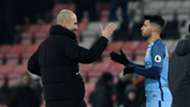 Pep Guardiola Sergio Aguero Manchester City