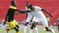 Joackins Atudo tackles George Mandela.