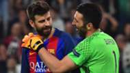 Gerard Pique Gianluigi Buffon Juventus Barcelona UCL 11042017