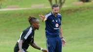 Mthokozisi Dube & Josef Zinnbauer, Orlando Pirates, December 2019