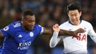 Wes Morgan Son Heung-min Leicester City Tottenham 2018