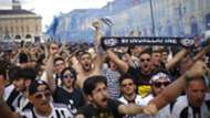 Juventus fans in Turin