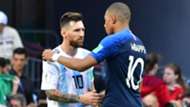 Lionel Messi Kylian Mbappe World Cup 2018