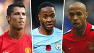 Cristiano Ronaldo Raheem Sterling Thierry Henry