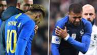 Neymar Kylian Mbappe Brazil France 2018