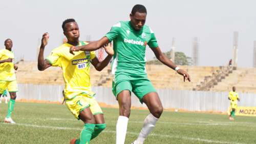 ETYANG STEPHENE of Homeboyz vs Gor Mahia Charles Momanyi.
