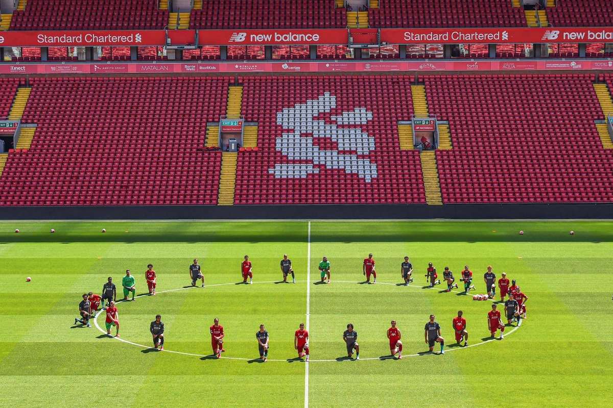 Unity Is Strength Liverpool Players Take A Knee To Show Support