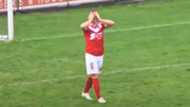 Dennis van Duinen Harkemase Boys miss open goal