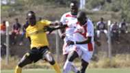 JOSEPH WAITHIRA Collins KISUYA of Homeboyz v MOSES MUDAVADI of Wazito FC.