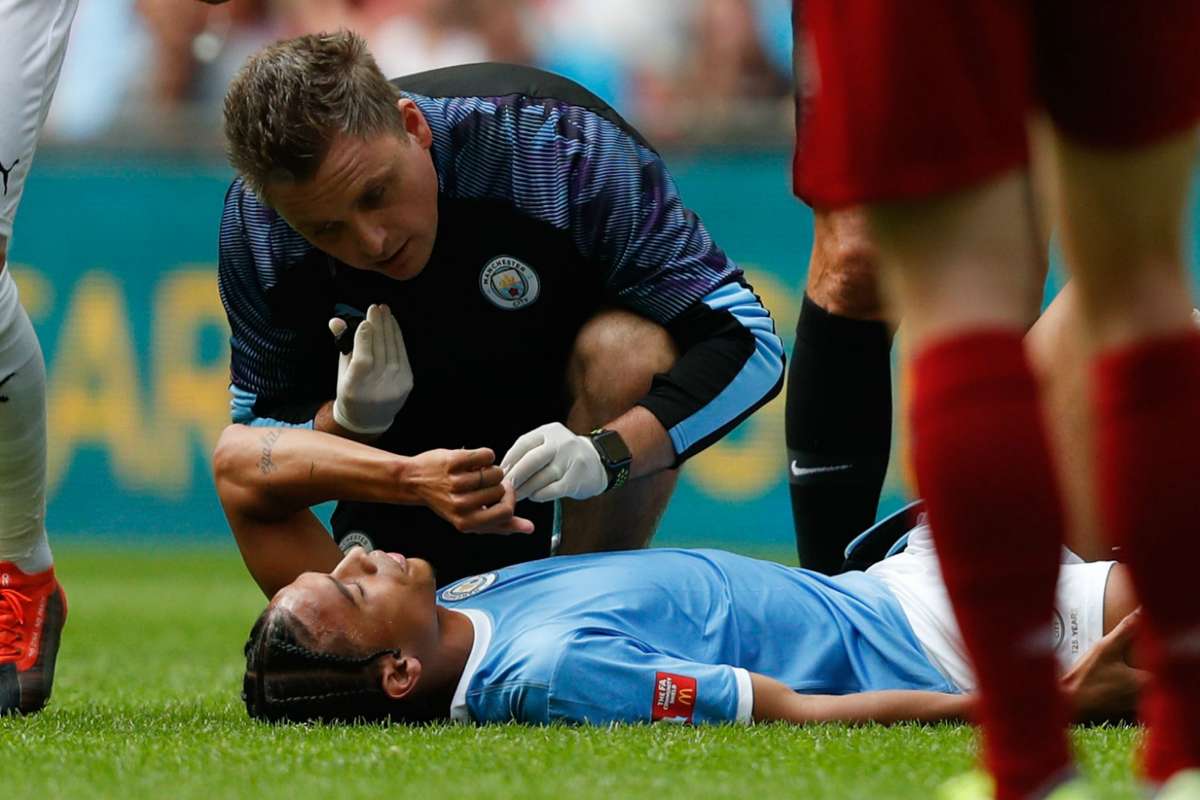 Leroy Sane Injury Blow For Man City As Winger Limps Out Of Community Shield Goal Com