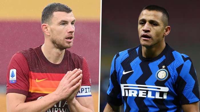 Alexis Sanchez Edin Dzeko Inter Roma GFX