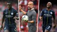 Benjamin Mendy Pep Guardiola Raheem Sterling GFX