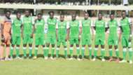 Gor Mahia line up before taking on Lobi Stars of Nigeria.